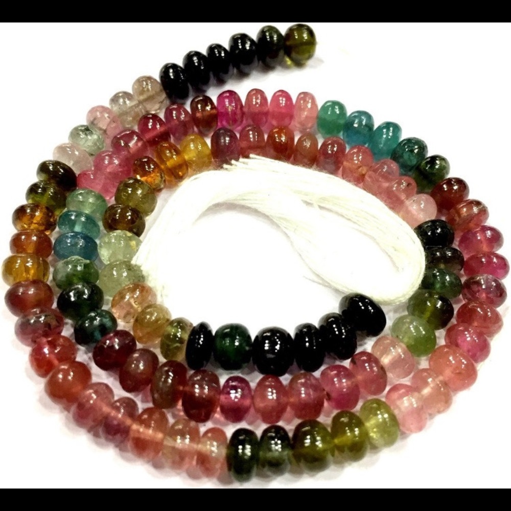 🥳Host pick 🥳AAA GRADE- 5mm Multi tourmaline knotted necklace- 18’’